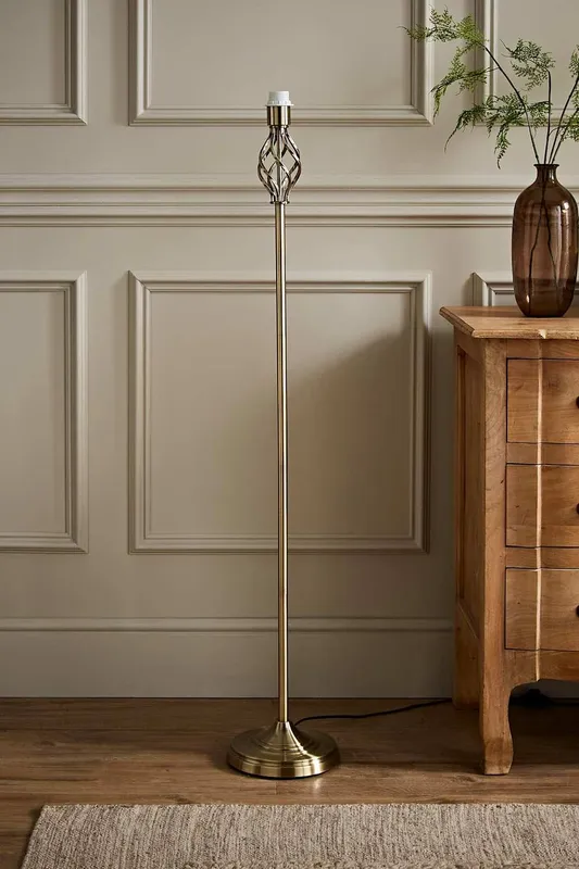 ValueLights Memphis Gold Floor Lamp Gold