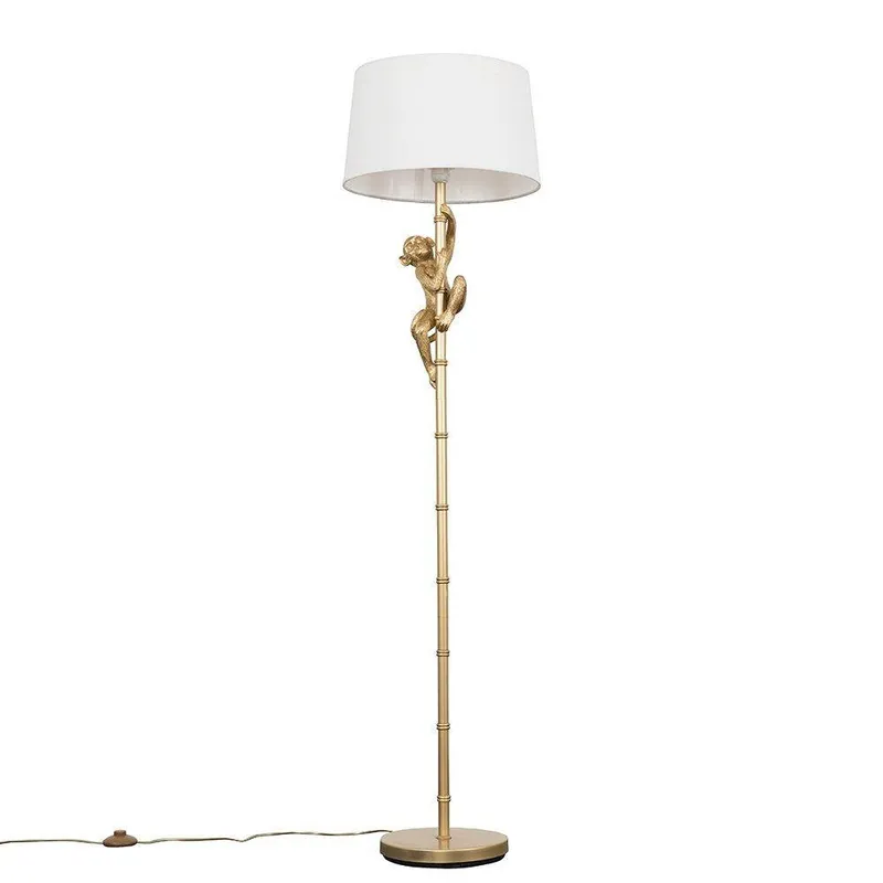 ValueLights Monkey White Floor Lamp - White - Size: One Size