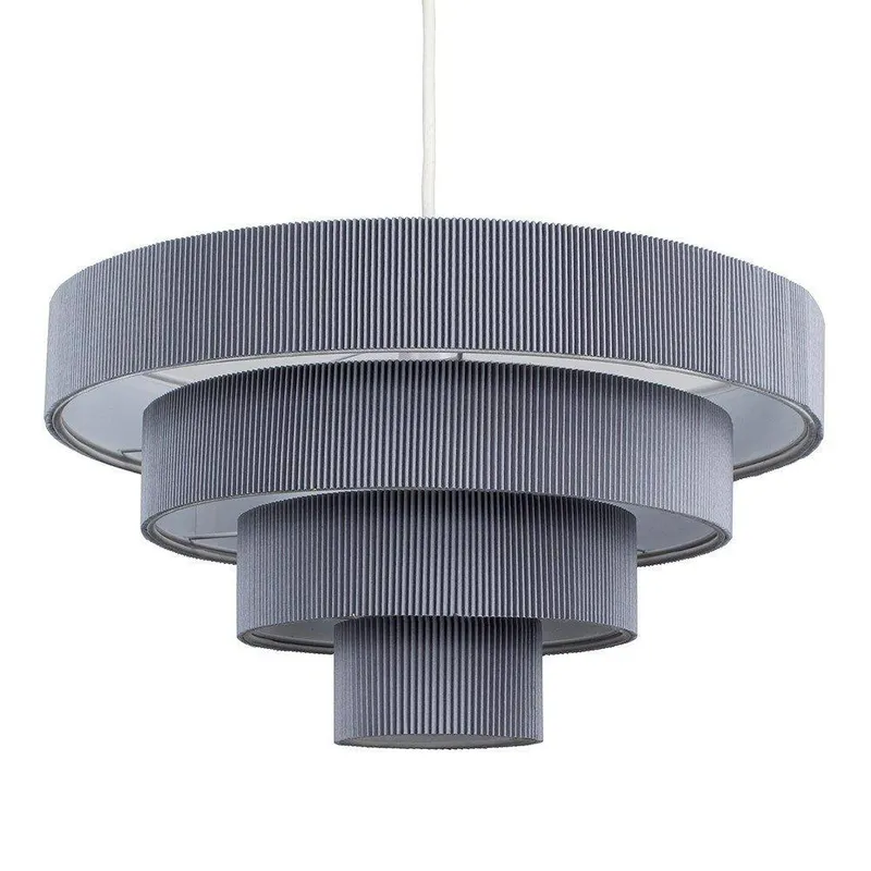 ValueLights Nevada Grey Ceiling Pendant Shade Grey