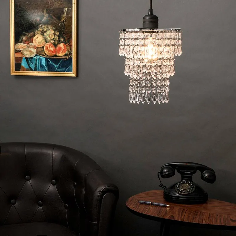 ValueLights Pair of Silver Ceiling Pendant Droplets Shade - Silver - Size: One Size