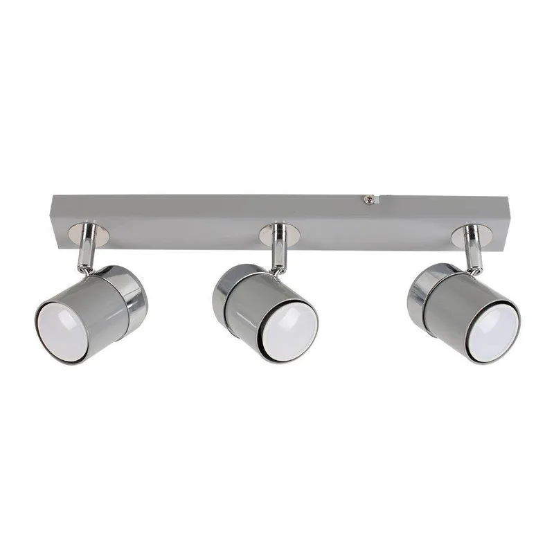 ValueLights Rosie 3 Way Grey Ceiling Bar Spotlight Grey