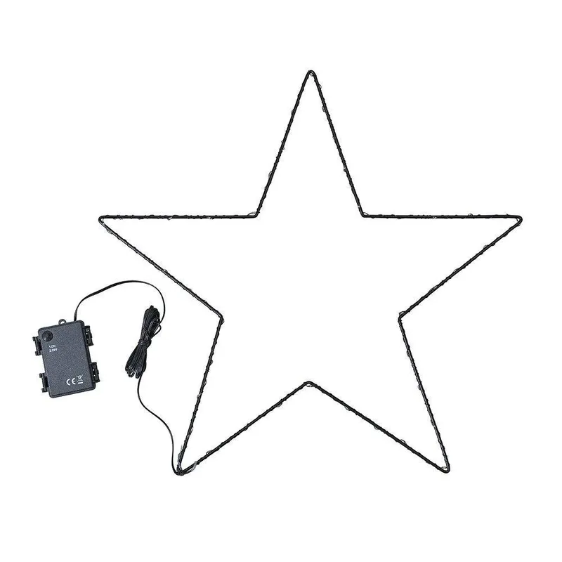 ValueLights Star Black Outdoor Decorative Light Black