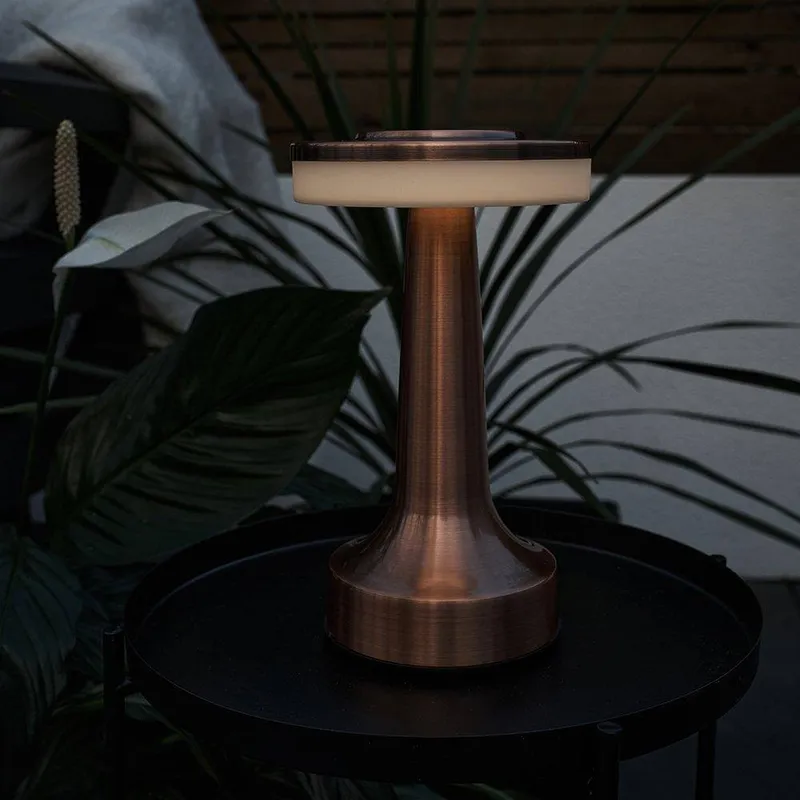 ValueLights Unisex Talence Copper Table Lamp Dimmable Copper female