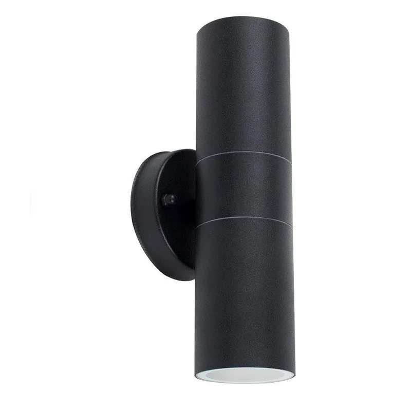 ValueLights Up Down Pair of Black Outdoor Wall-Up Down Light Black