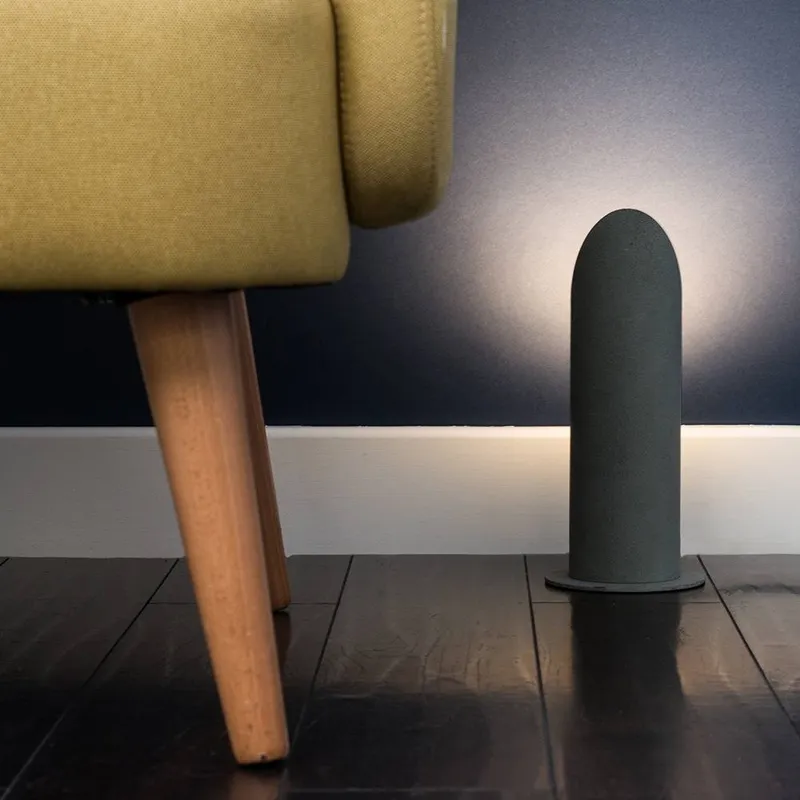ValueLights Uplighter Grey Floor Lamp - Grey