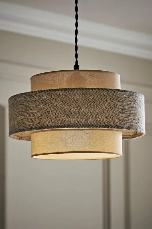ValueLights Weaver Grey Ceiling Pendant Shade Grey