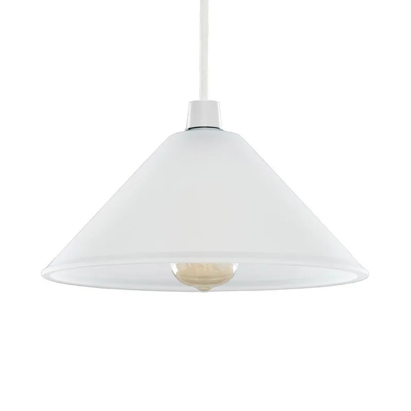 ValueLights White Ceiling Pendant Shade - White