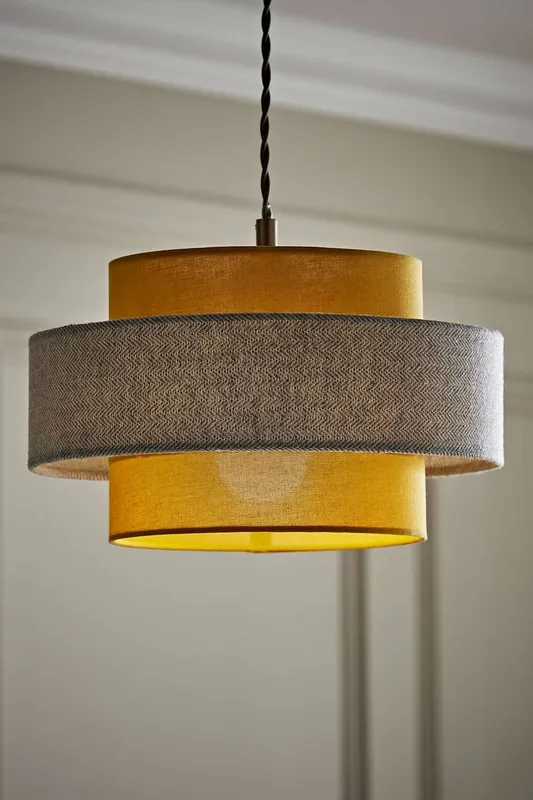 ValueLights Weaver Yellow Ceiling Pendant Shade Yellow