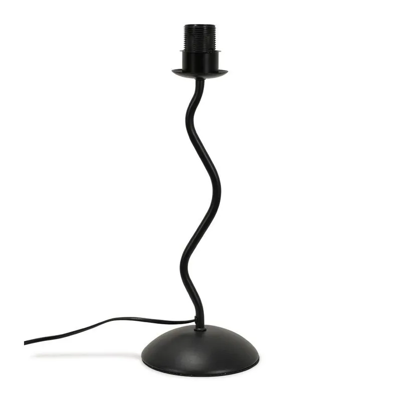ValueLights Wiggle Metal Table Lamp Base in Black Black