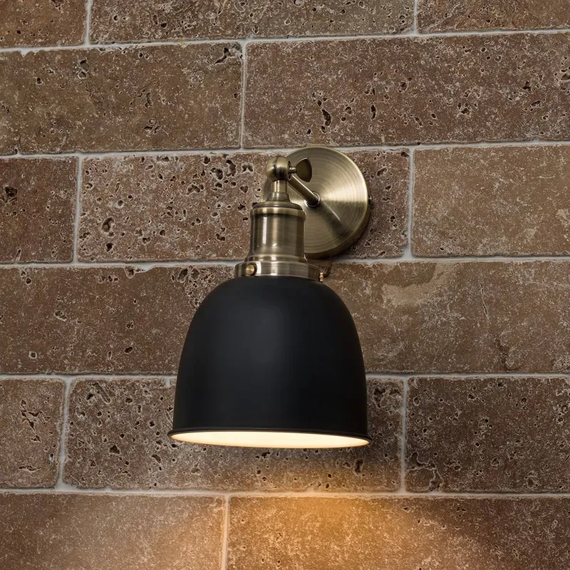 ValueLights Wilhelm Industrial Gold Indoor Wall Light - Gold - Size: One Size