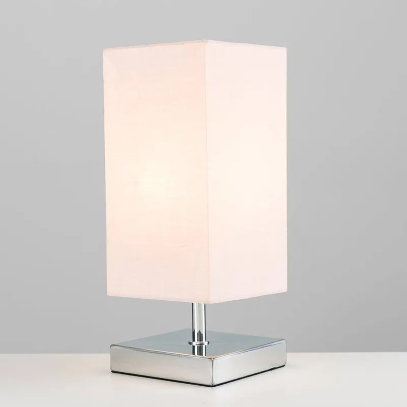 ValueLights Yuko Silver Table LampTouch On/Off Silver