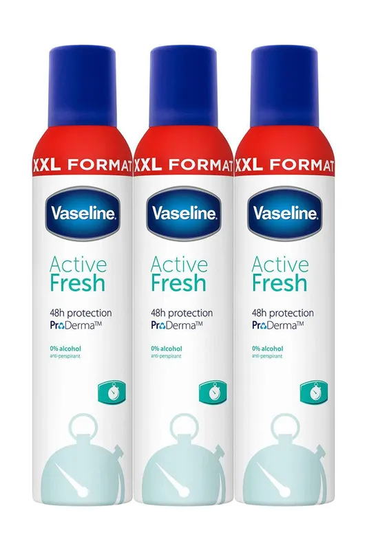 Vaseline 3x Active Fresh 'Anti-Perspirant' , 250ml in White - White