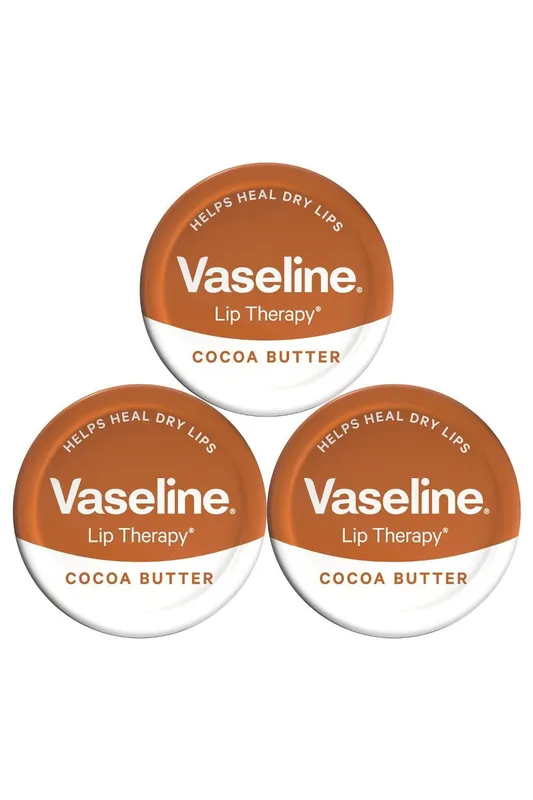 Vaseline 'Lip Therapy' Petroleum Jelly, Cocoa Butter, 3 x 20gm in White - White