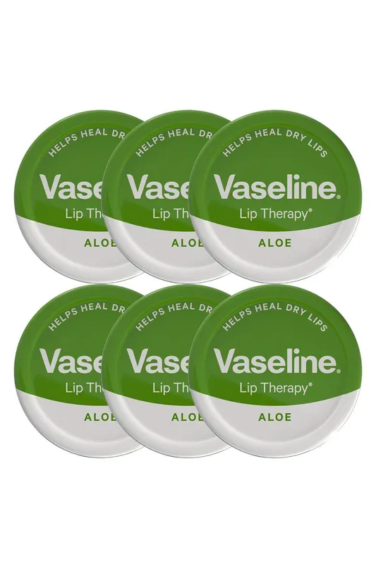 Vaseline 'Lip Therapy' Aloe, 6 x 20g in White - White