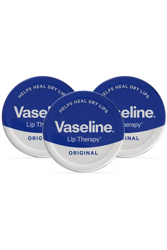 Vaseline 'Lip Therapy' Petroleum Jelly, Original, 3 x 20gm in White - White