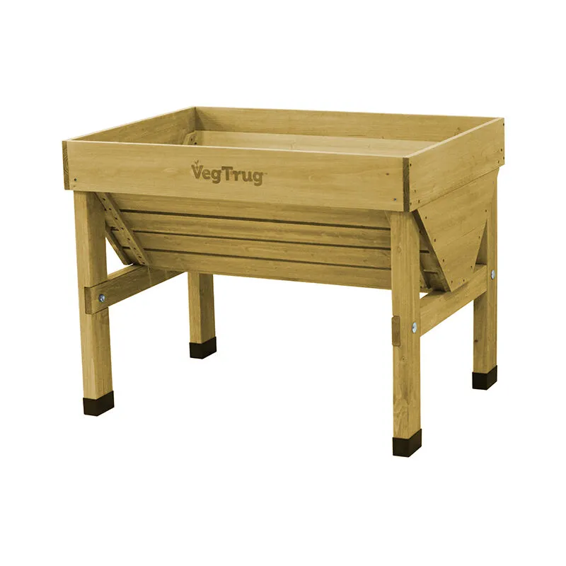 VegTrug Classic Small Natural Wood Planter in Brown Brown