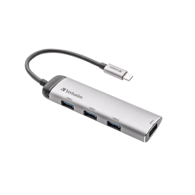 Verbatim USB-C to 4-PORT USB-A 3.2 Gen1 Multiport Hub