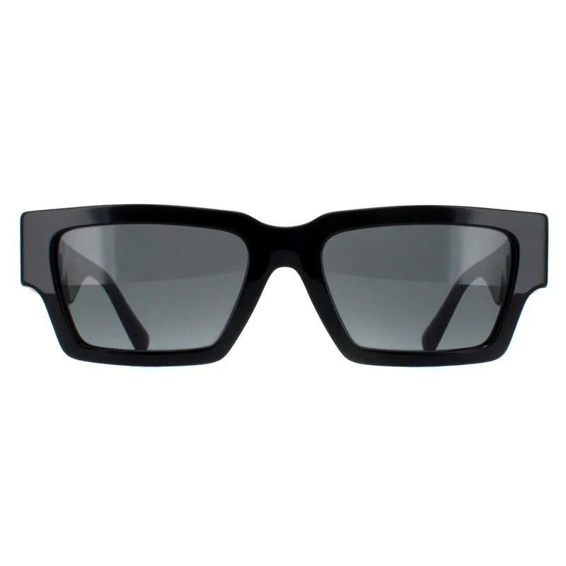 Versace Rectangle Unisex Black Dark Grey Ve4459 - One Size
