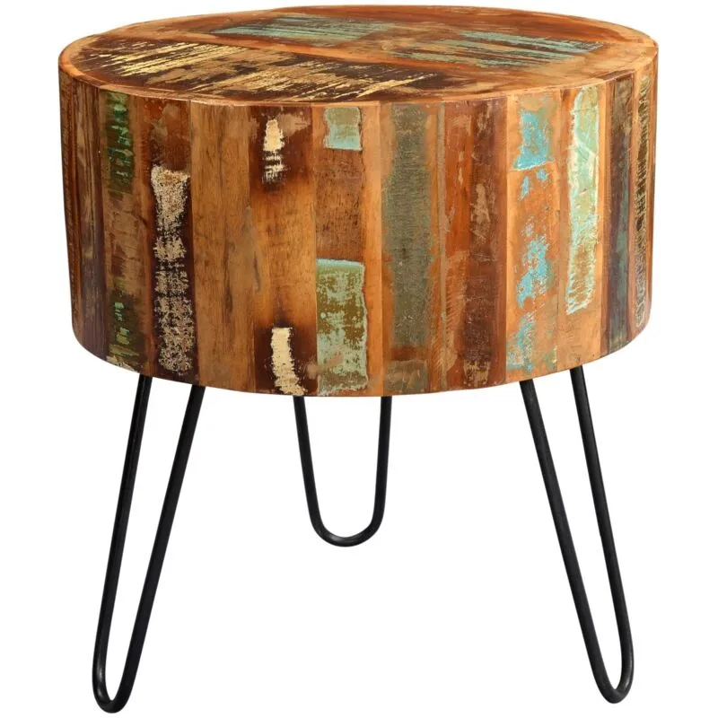 Verty Furniture - Reclaimed Boat Side Table - Multicolour