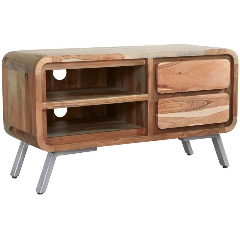 Verty Furniture - Retro Metal & Wood Medium tv Unit - Two-Tone