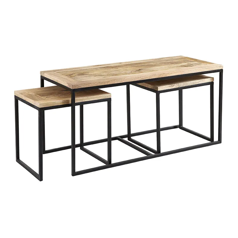 Verty Furniture Upcycled Industrial Vintage Mintis Coffee Table Set