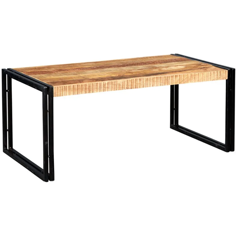 Verty Furniture - Upcycled Industrial Vintage Mintis Large Coffee Table - Light Wood