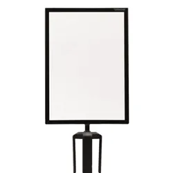 Vfm Barrier System Sign Holder A4 Portrait Black 326403