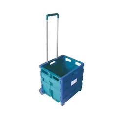 Vfm Folding Container Trolley Blue/Green - 356684