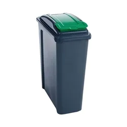 Vfm Recycling Bin With Lid 25 Litre Green 384284