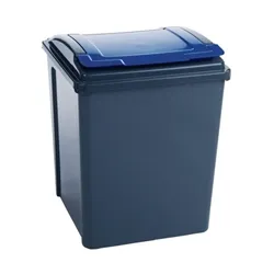 Vfm Recycling Bin With Lid 50 Litre Blue