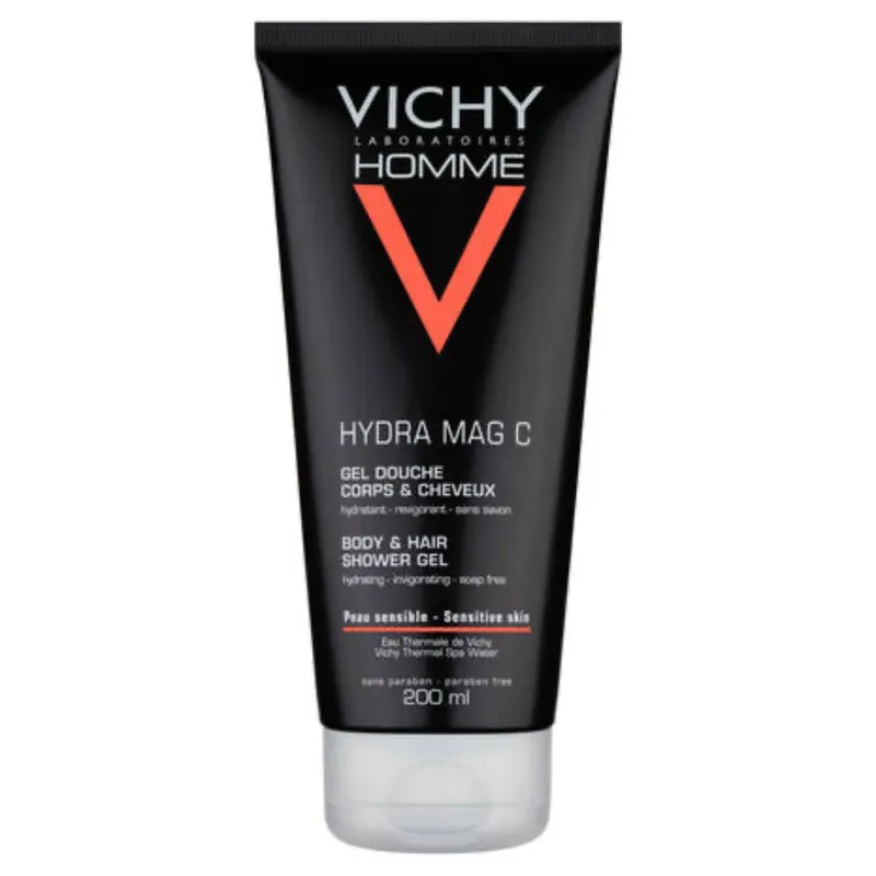 Vichy Homme Hydra-Mag C shower gel for body and hair 200 ml