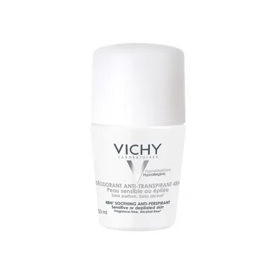 Vichy Roll-On Deodorant Sensitive Or Depilated Skin 48H 50ml