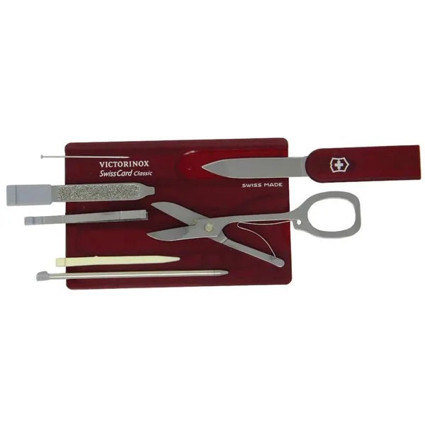 Victorinox Swisscard Transparent Multitool Red One Size unisex