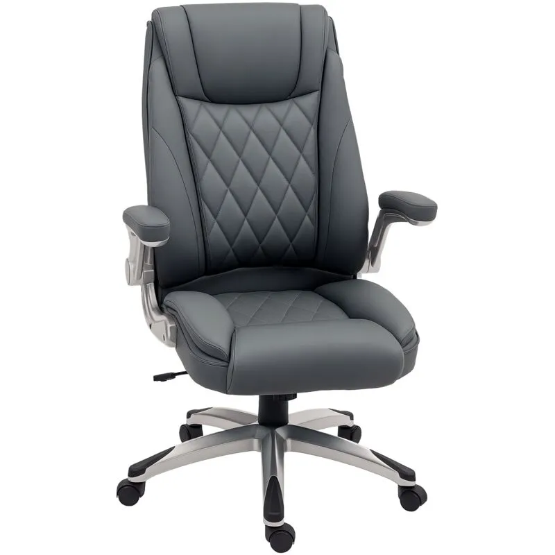 Vinsetto - High Back Executive Office Chair Home Swivel Dark Grey