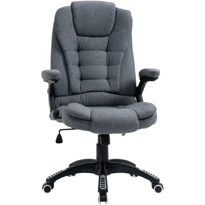 Vinsetto - High Back Home Office Chair Swivel Fabric Desk Chair Dark Grey