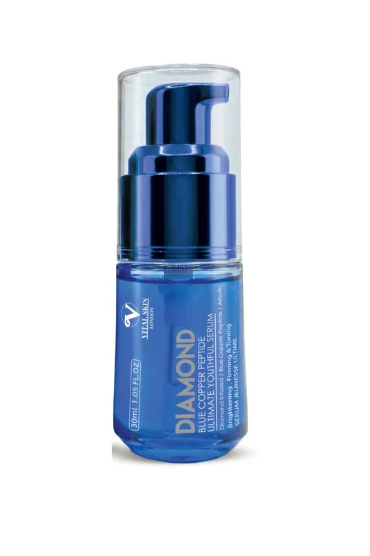 Vital Skin London Diamond Blue Copper Peptide Serum Size: 30ml Blue 30ml