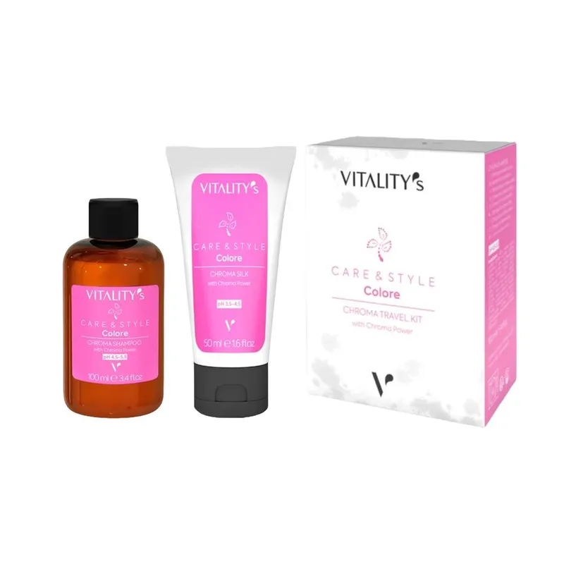Vitalitys Vitality's Care & Style Chroma Mini Hair Kit for Coloured Hair in Pink Pink