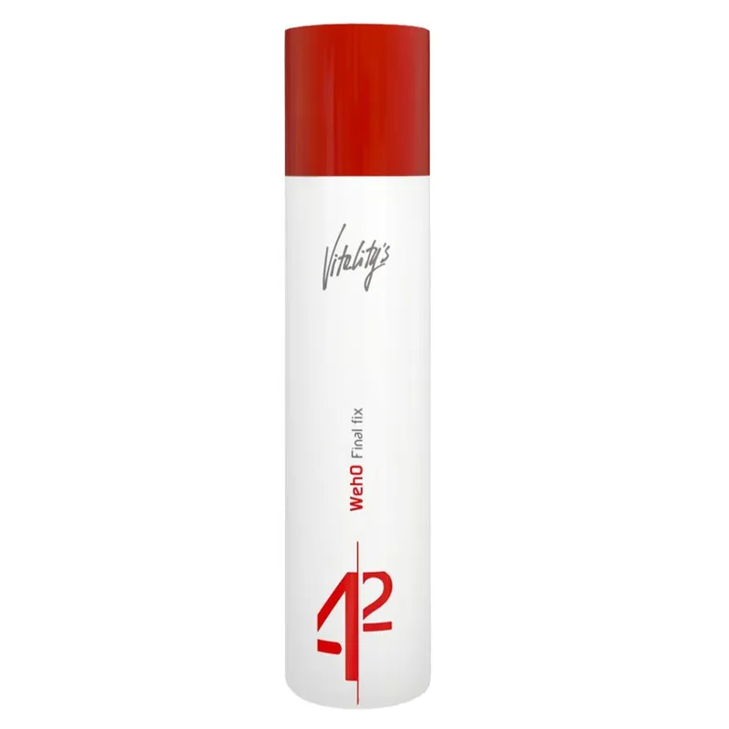 Vitalitys Unisex WehO Final Fix Extra Strong Hairspray 300ml in Clear Clear One Size female