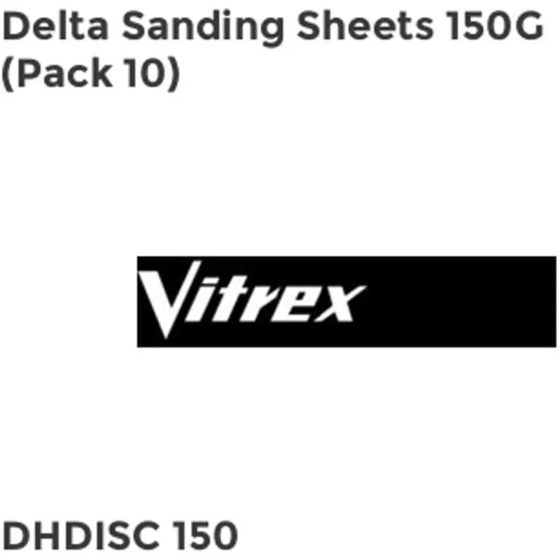 Vitrex Dhdisc 150 Delta Sanding Sheets 150G (Pack 10)