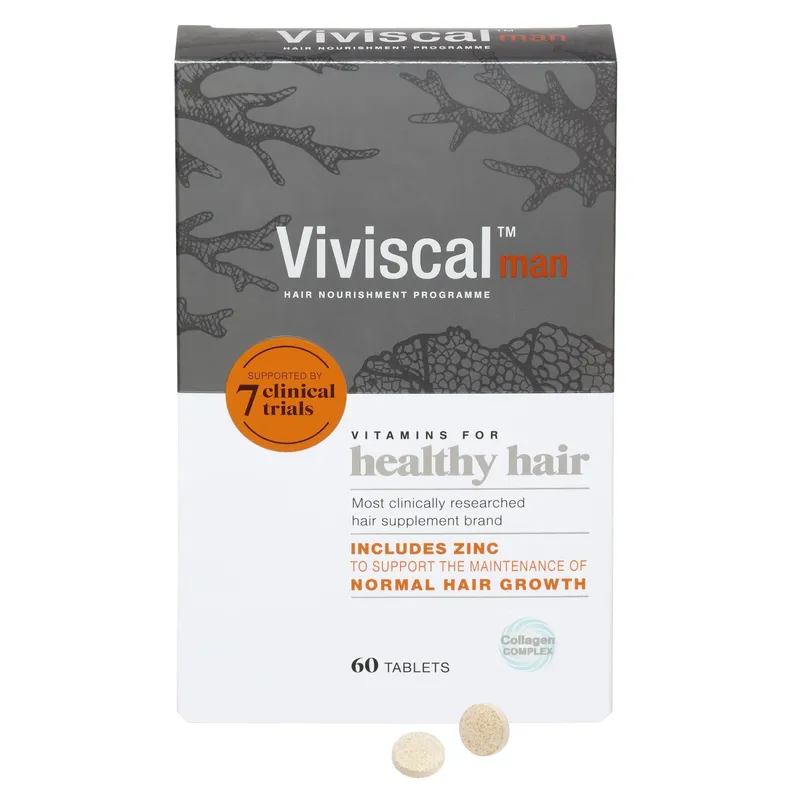 Viviscal Maximum Strength Men Supplements 60 Tablets in Clear Clear