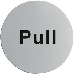 Vogue Stainless Steel Door Sign - Pull