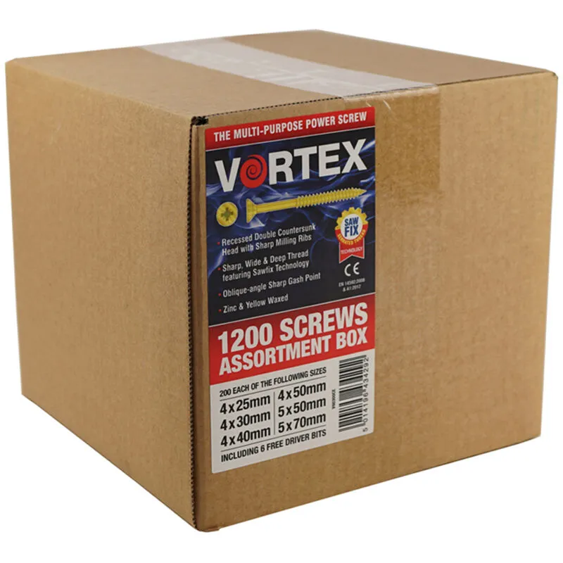 Vortex Multi-Purpose Woodscrews Zyp CE - 1200 Pce