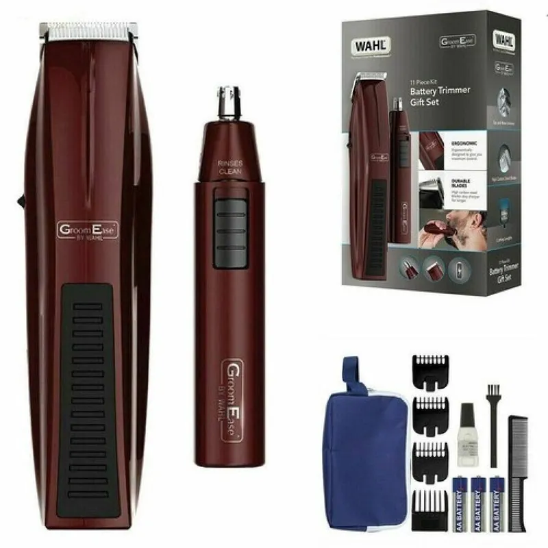 Wahl Unisex Groom Ease Trimmer Nose Trimmer Gift Set, 5537-7017 in Brown Brown female