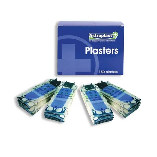 Wallace Cameron Blue Detectable Pilferproof Plasters (150 Pack)