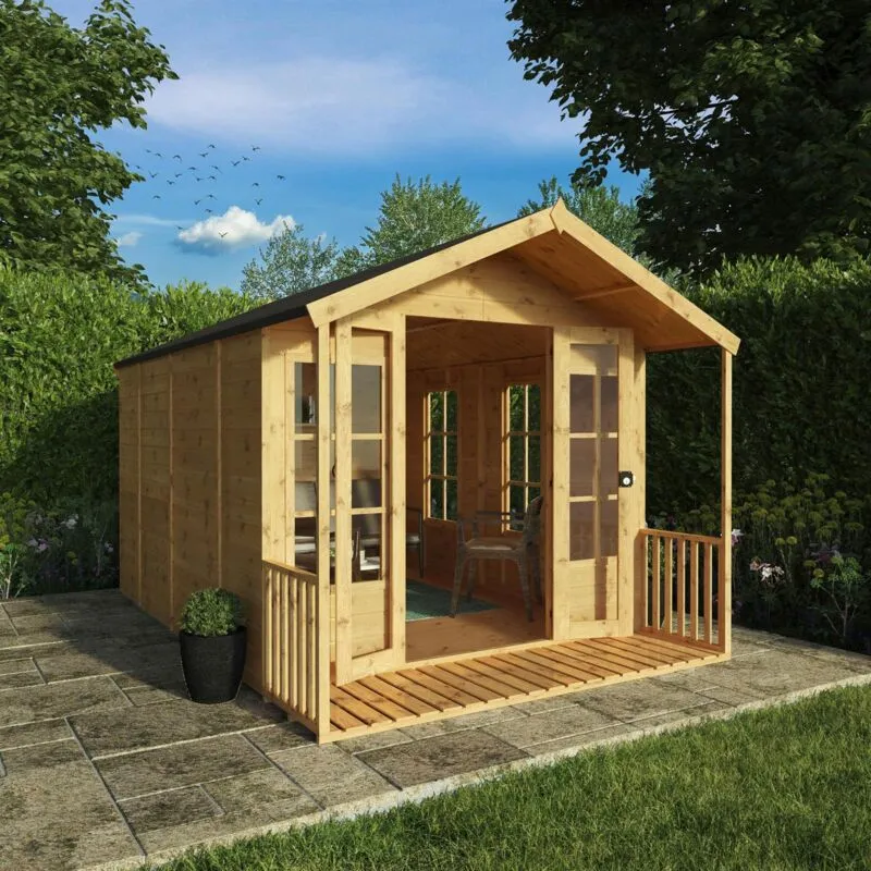 8 x 12 Mercia Premium Traditional T&G; Summerhouse with Veranda