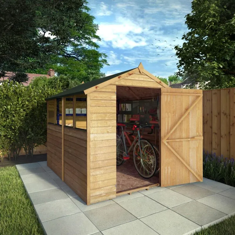 Mercia Value Overlap Apex Shed 8x6 - Single Door