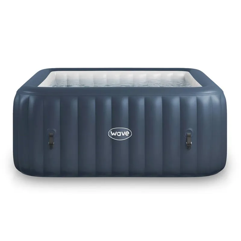 Wave Spas Wave Pacific 6-Person Inflatable Hot Tub With Integrated Heater in Navy Size: 6 Person Navy 6 Person