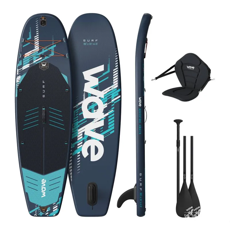 Wave Sups Wave Surf Kids 3.0 2-in-1 Paddleboard & Kayak 8'6ft in Navy Navy
