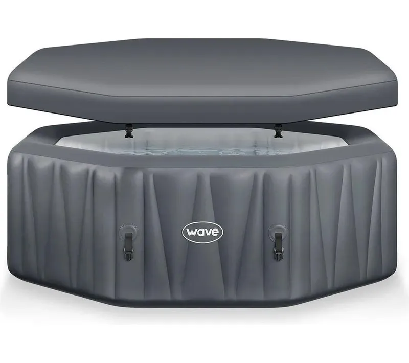 Wave The Aegean 6-Person Inflatable Hot Tub - Dark Grey