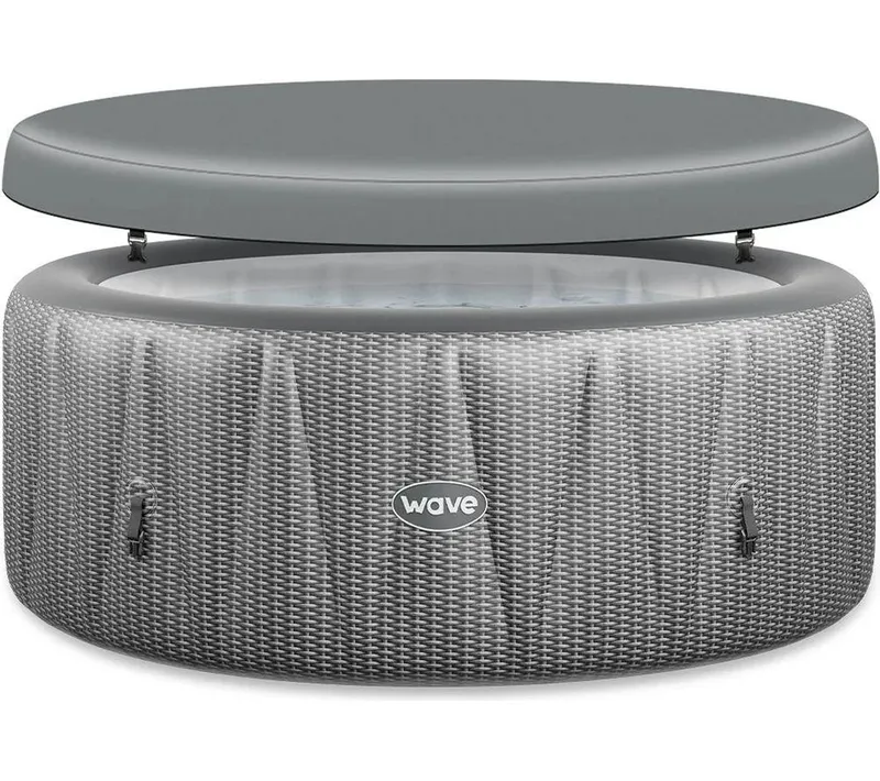 Wave The Atlantic Inflatable Hot Tub - Grey Rattan